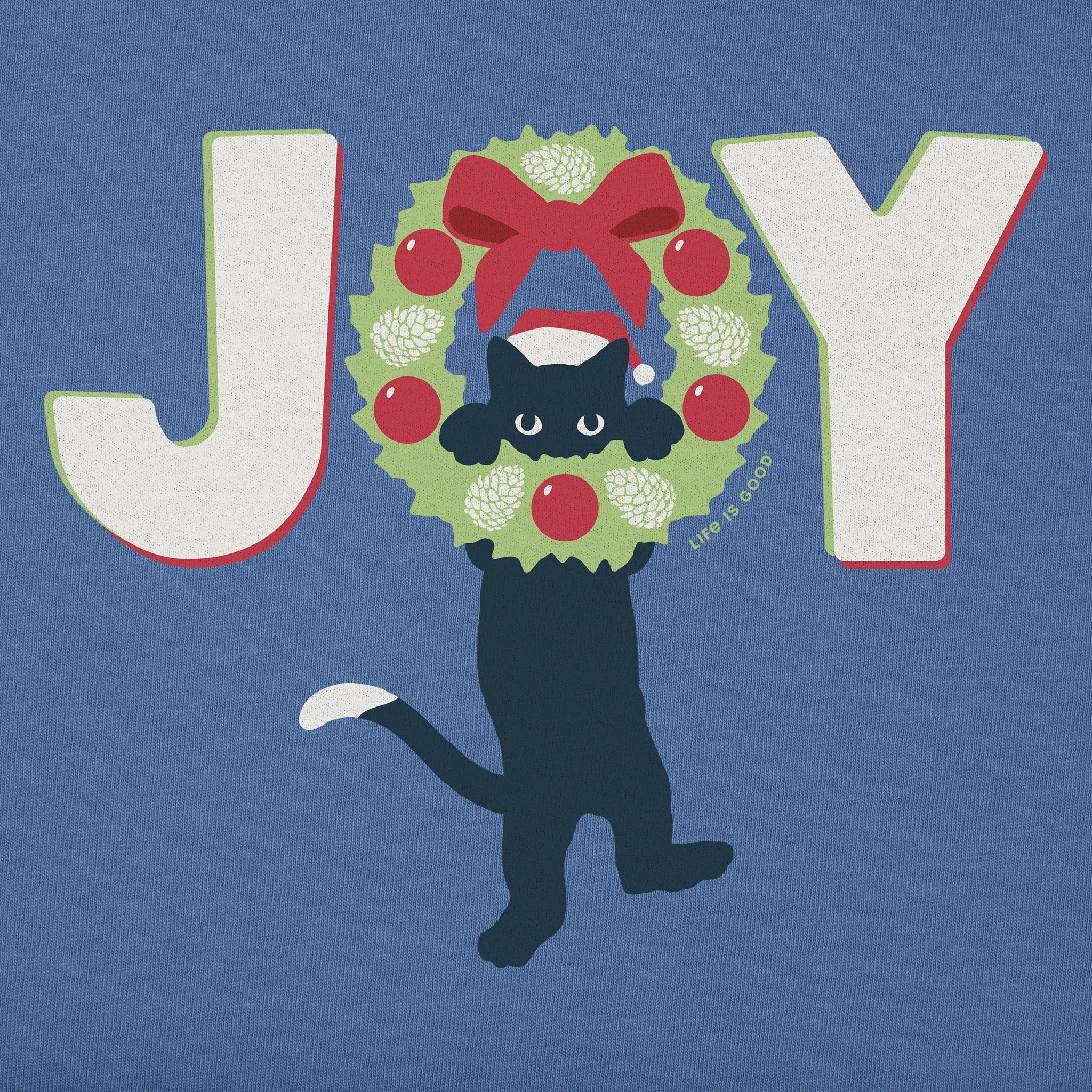 Men's Joy Cat Wreath Short Sleeve Crusher Tee