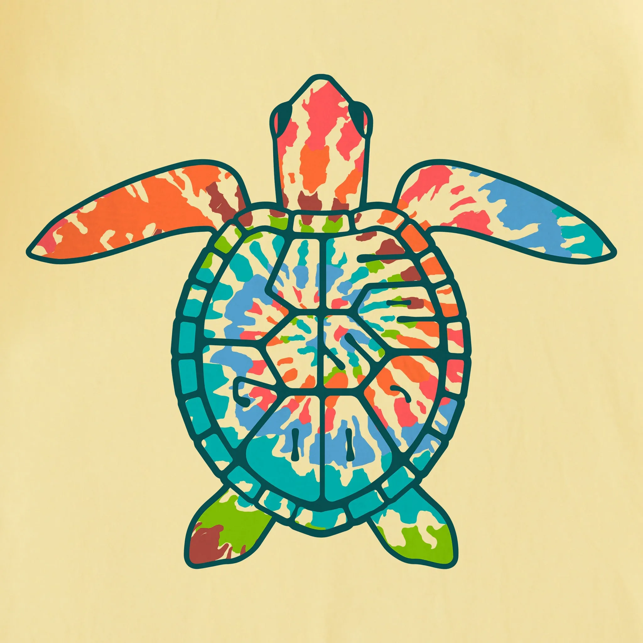 Men's LIG Turtle Shell Tie Dye Short Sleeve Tee
