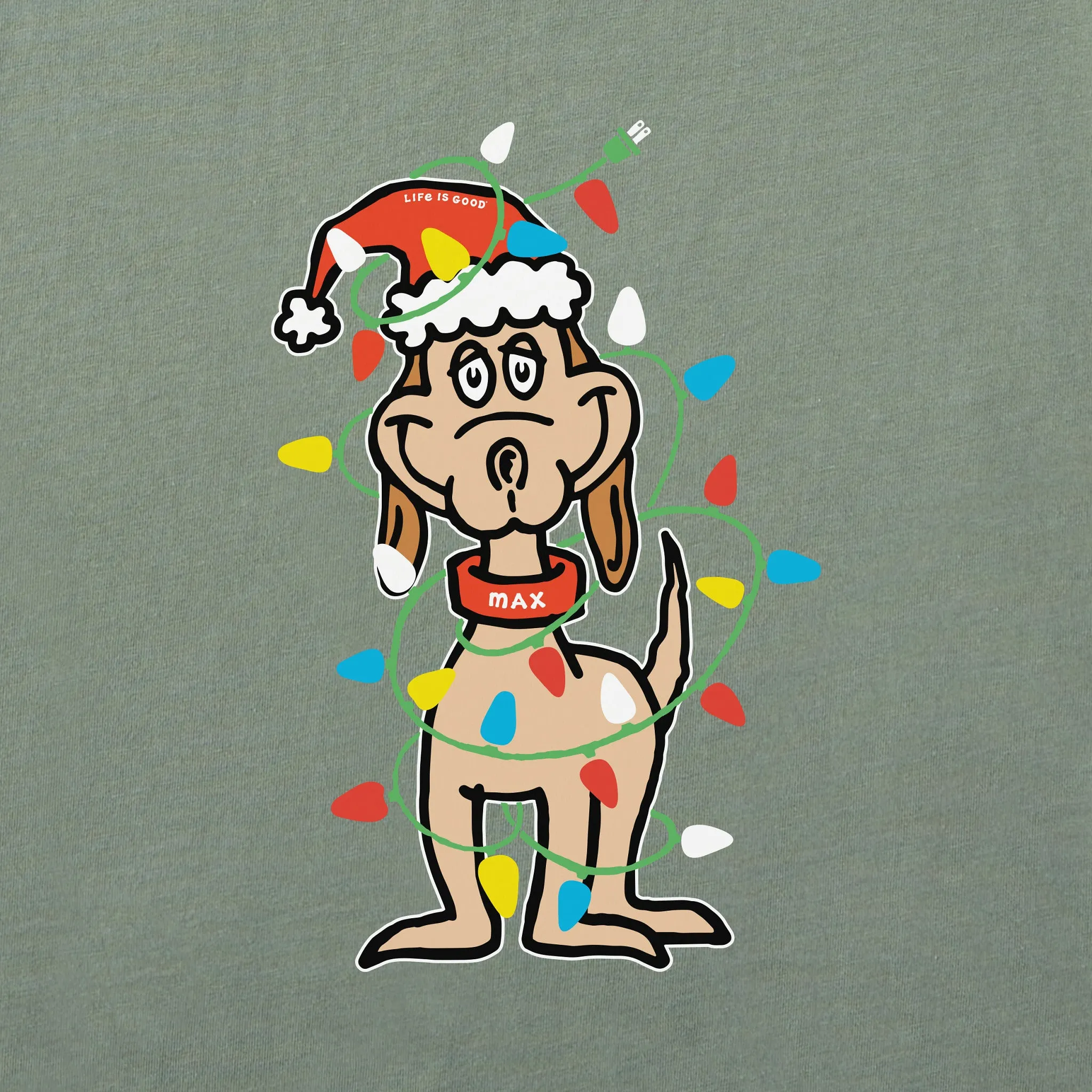 Men's Max Merry Woofmas Long Sleeve Crusher Tee