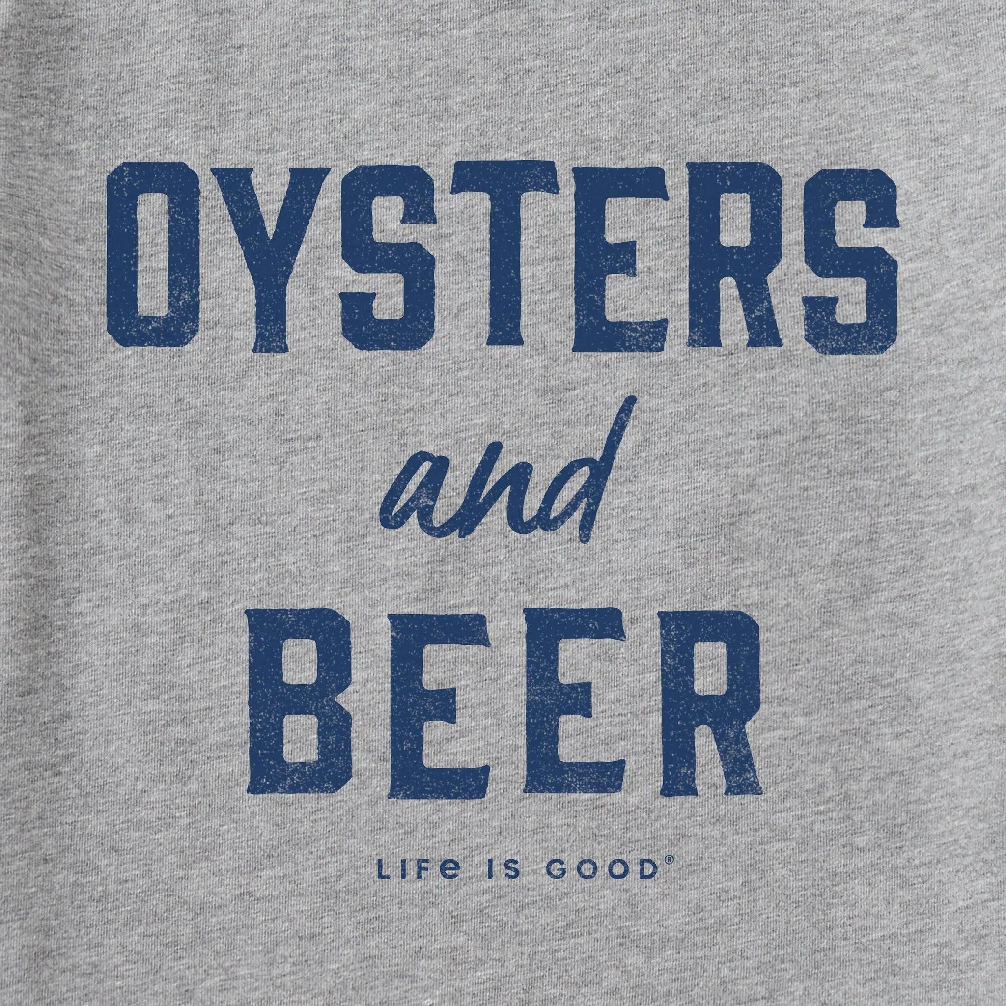 Men's Oysters and Beer Short Sleeve Crusher Tee