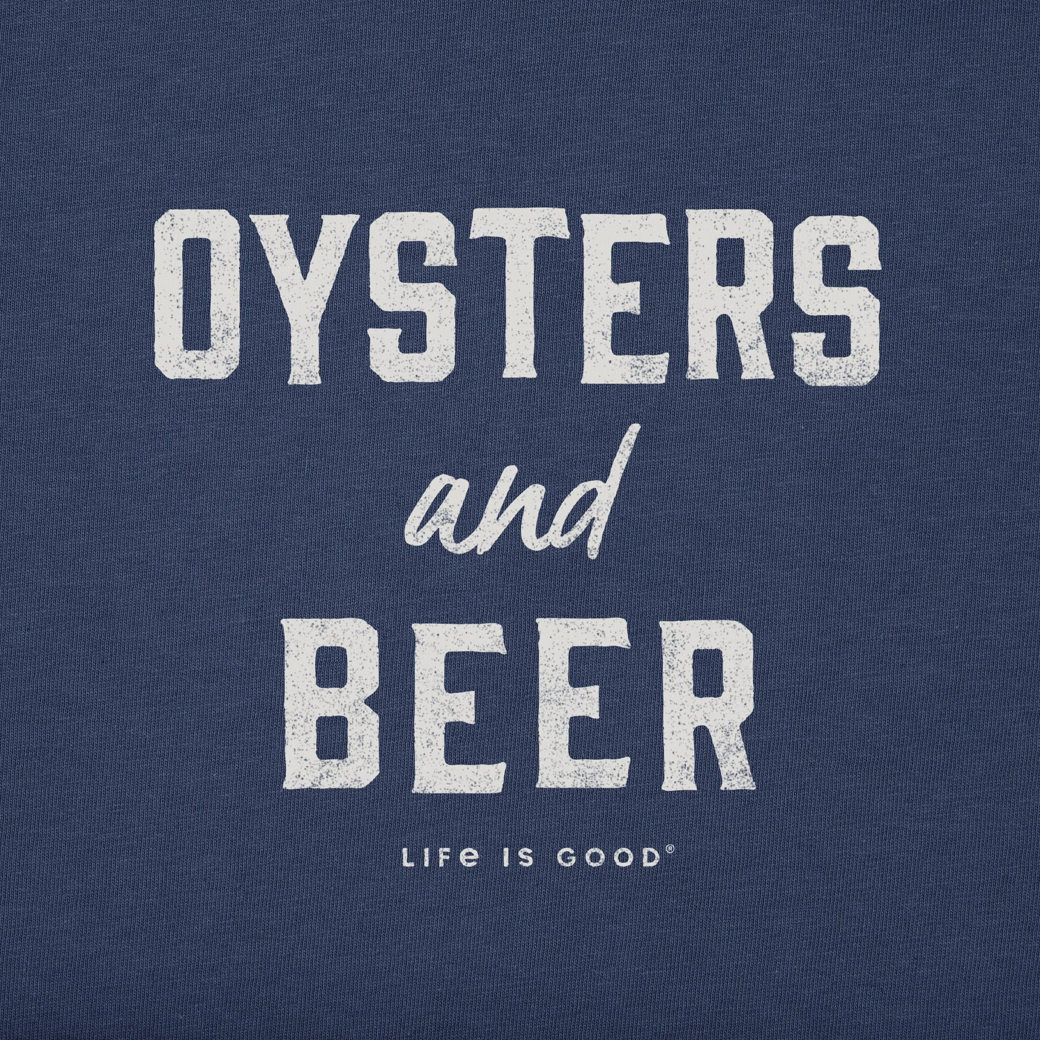 Men's Oysters and Beer Short Sleeve Crusher Tee