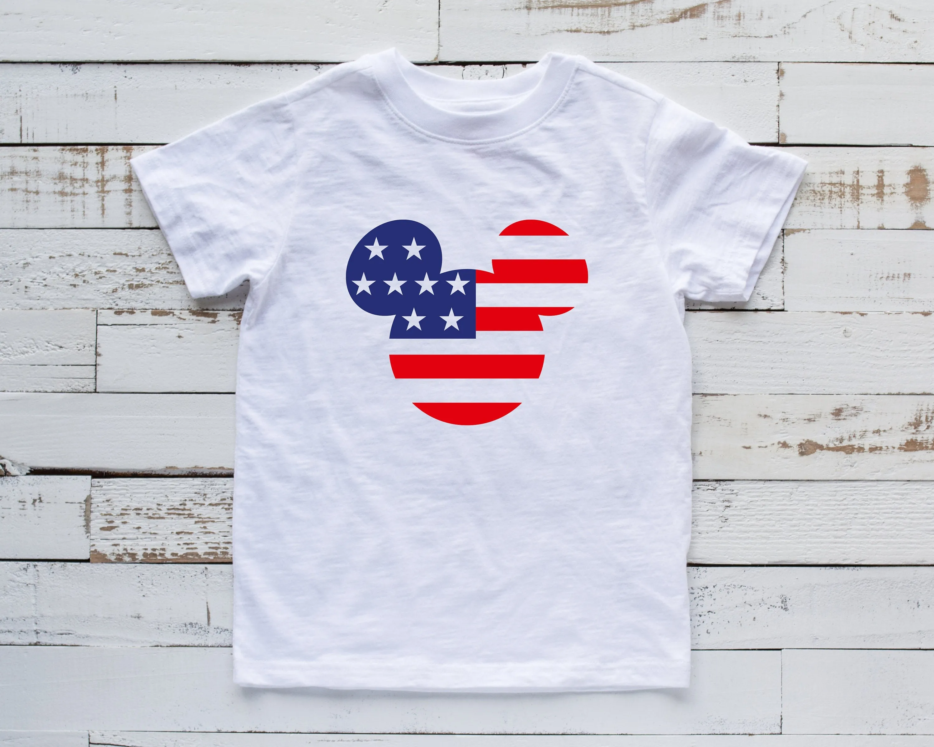 Mickey Mouse - Youth Fourth Of July Shirt - Memorial Day - Red White and Blue