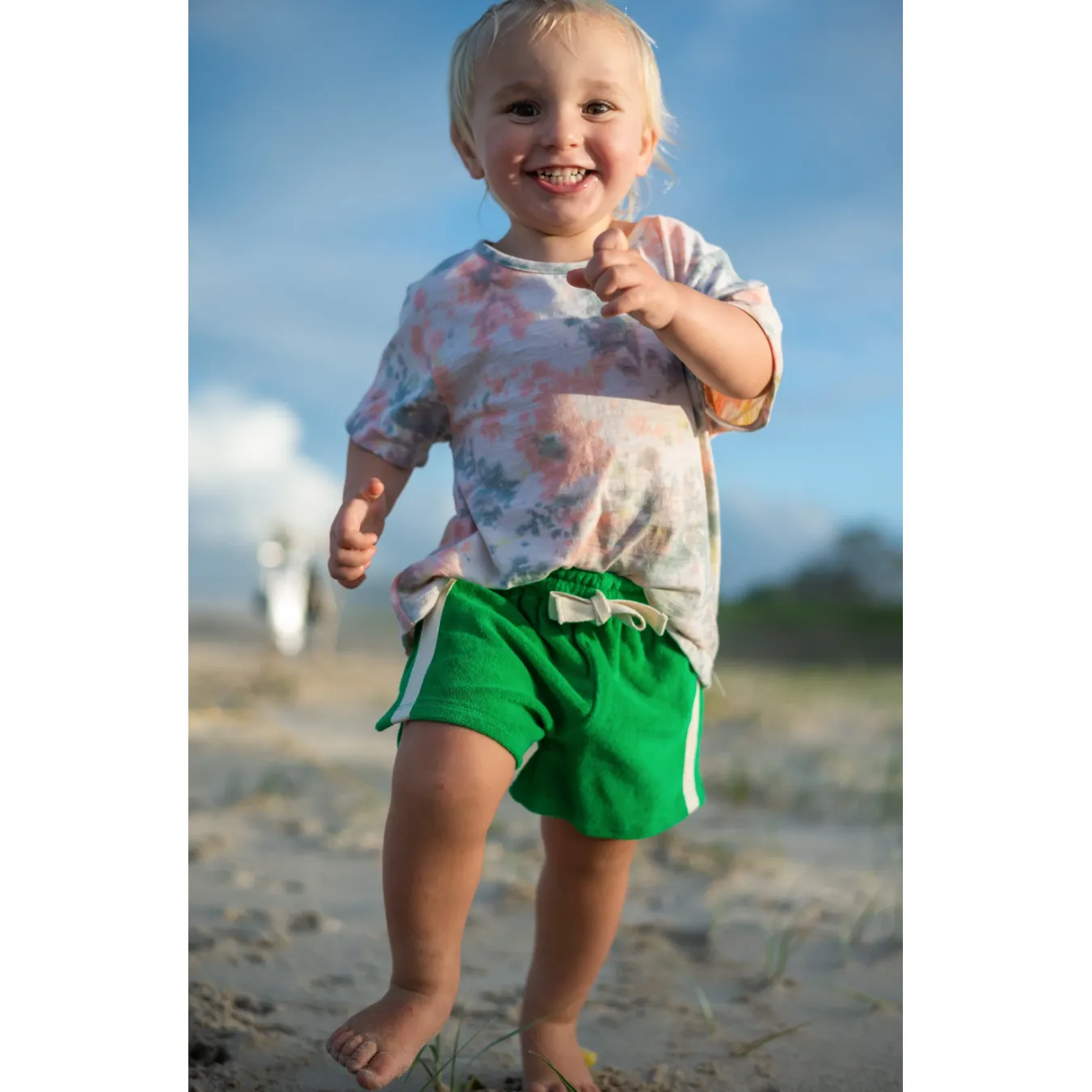 Mini Terry Towelling Shorts Green