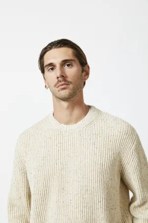 Mr Simple Fisher Chunky Knit in Oatmeal