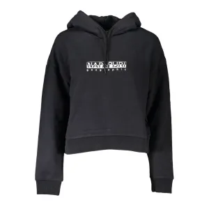 Napapijri Chic Black Fleece Hooded Sweatshirt