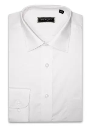 Non-Iron Plain Shirt (Long Fitting) - White