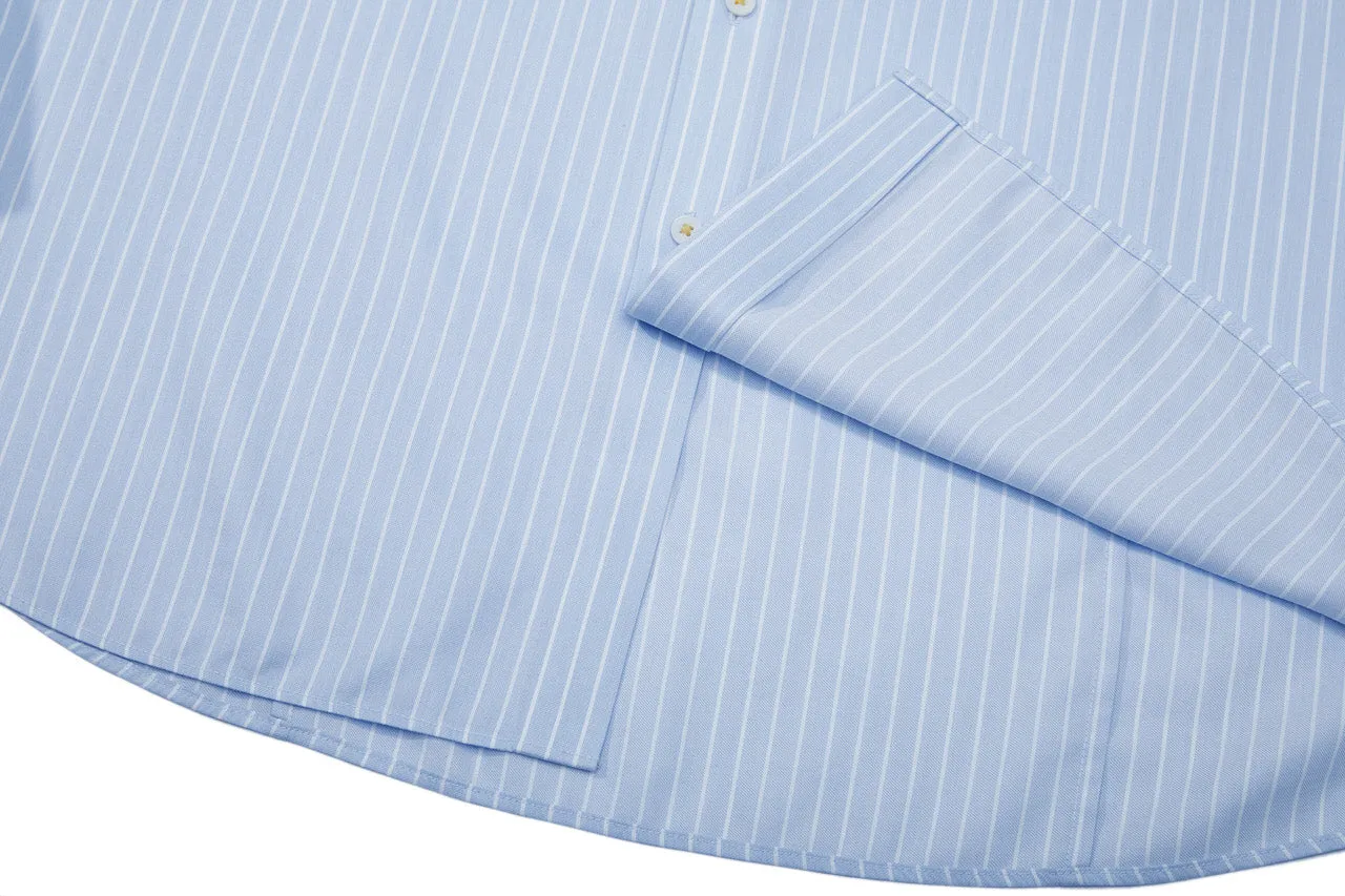 Non-Iron Super Soft Lyocell Blend Stripe Shirt in Smart Fit