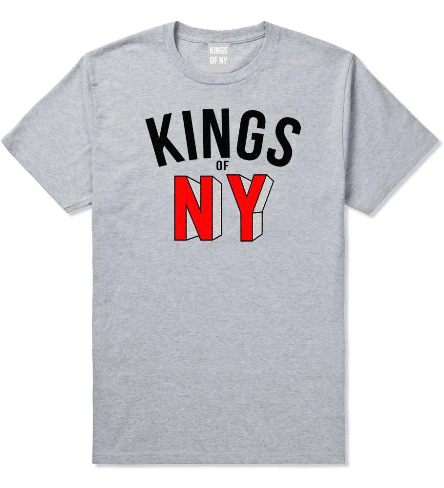 NY Red Block Letter Printed Boys Kids T-Shirt