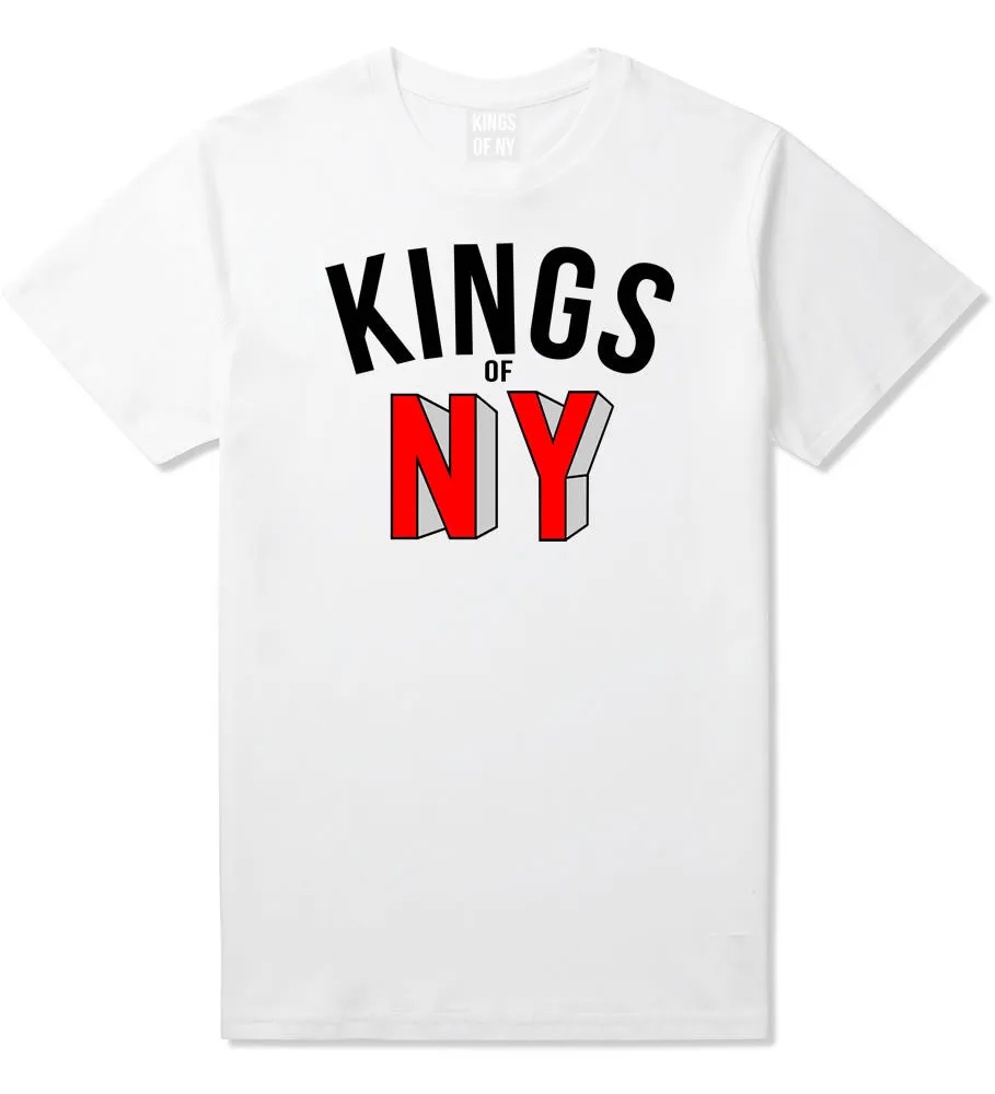 NY Red Block Letter Printed Boys Kids T-Shirt