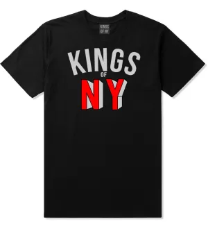 NY Red Block Letter Printed Boys Kids T-Shirt