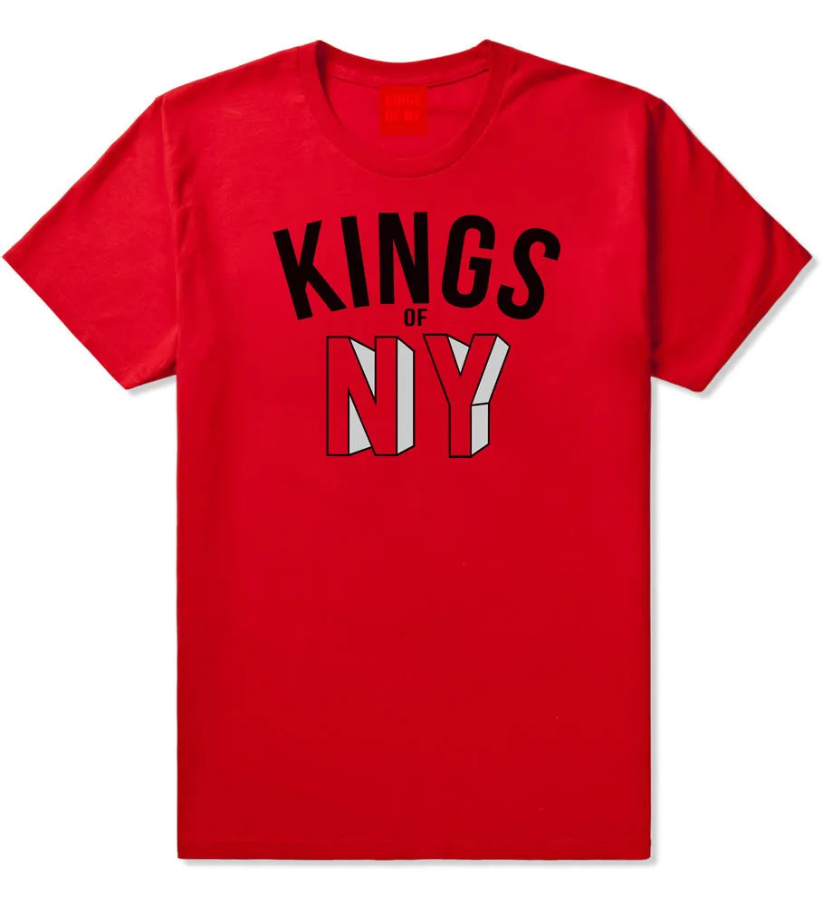 NY Red Block Letter Printed Boys Kids T-Shirt