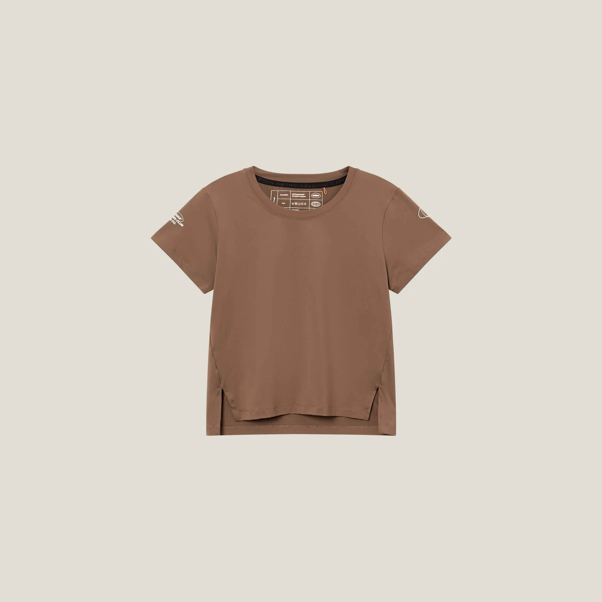 Oncourt Crop WPC  T-Shirt - Espresso