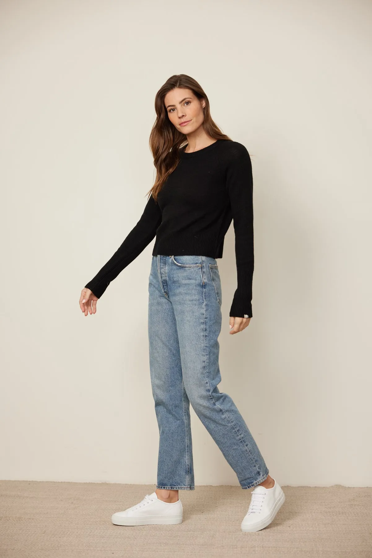 ONE GREY DAY BLAKELY CASHMERE CREWNECK