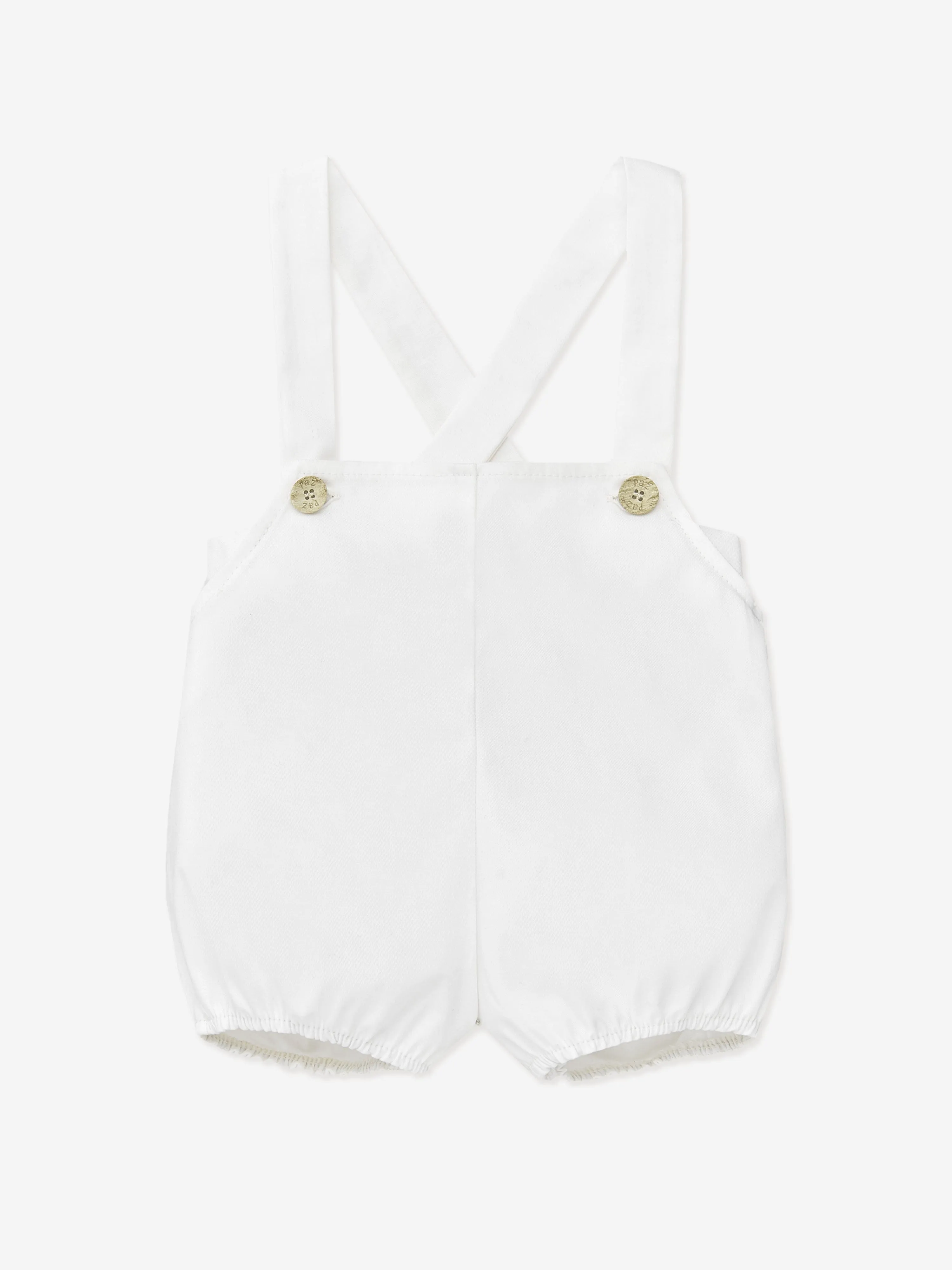 Paz Rodriguez Baby Boys Dungaree Shorts Set in Multicolour