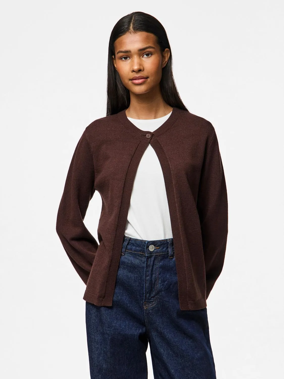 PCDIMA Knit Cardigan - Chicory Coffee