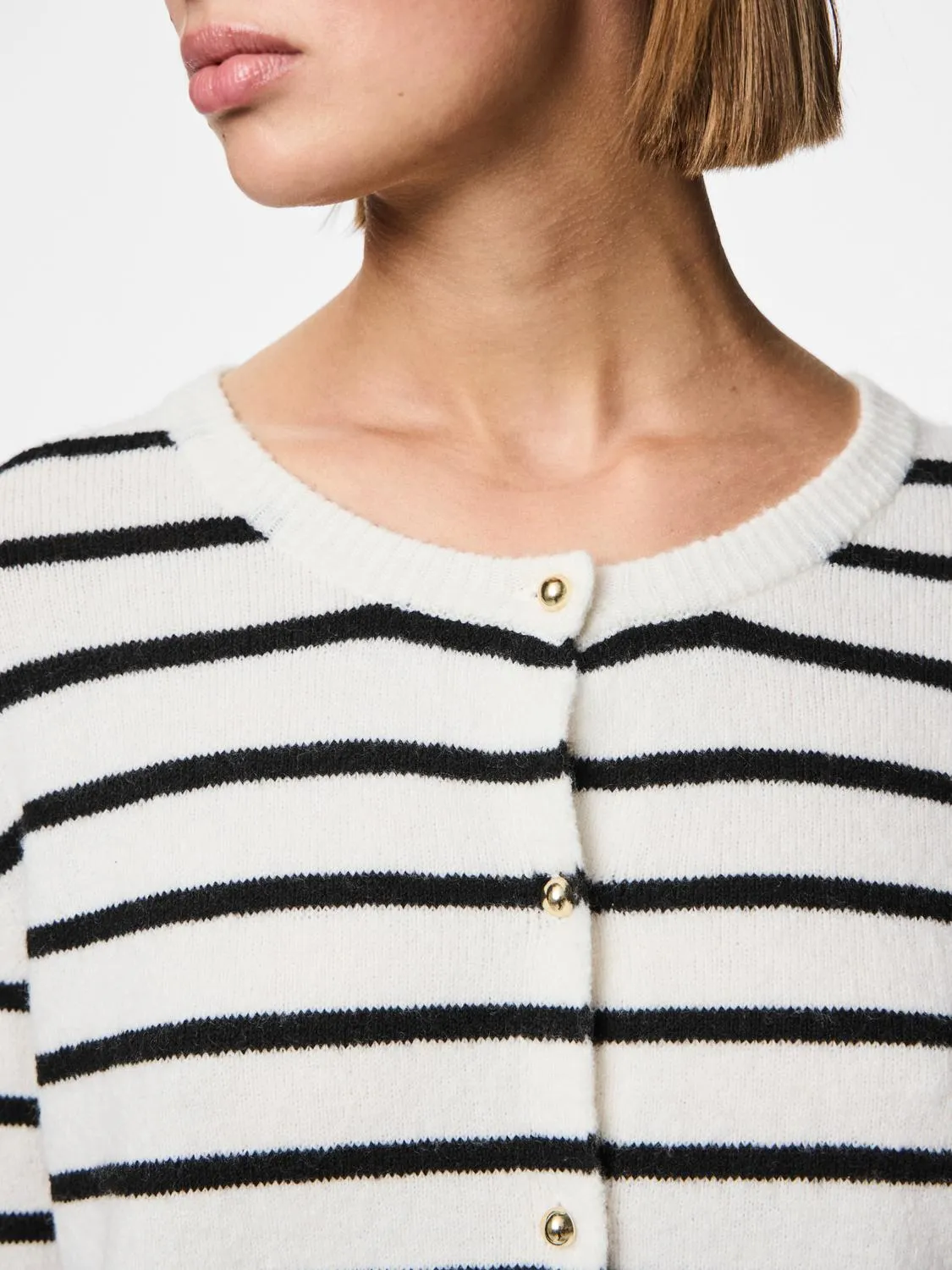PCNADDYA Knit Cardigan - Cloud Dancer