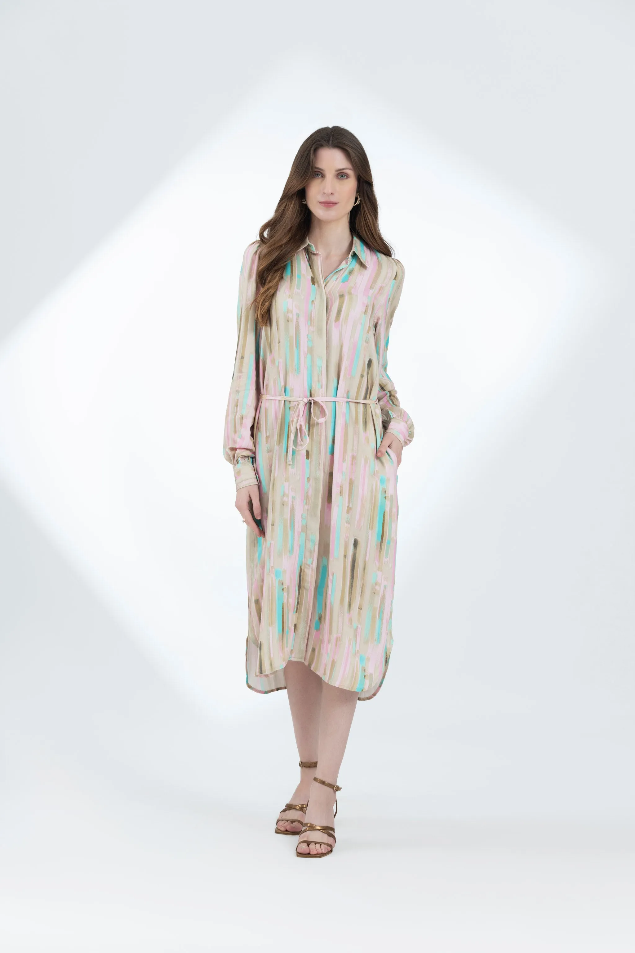 Pink Striped Dress