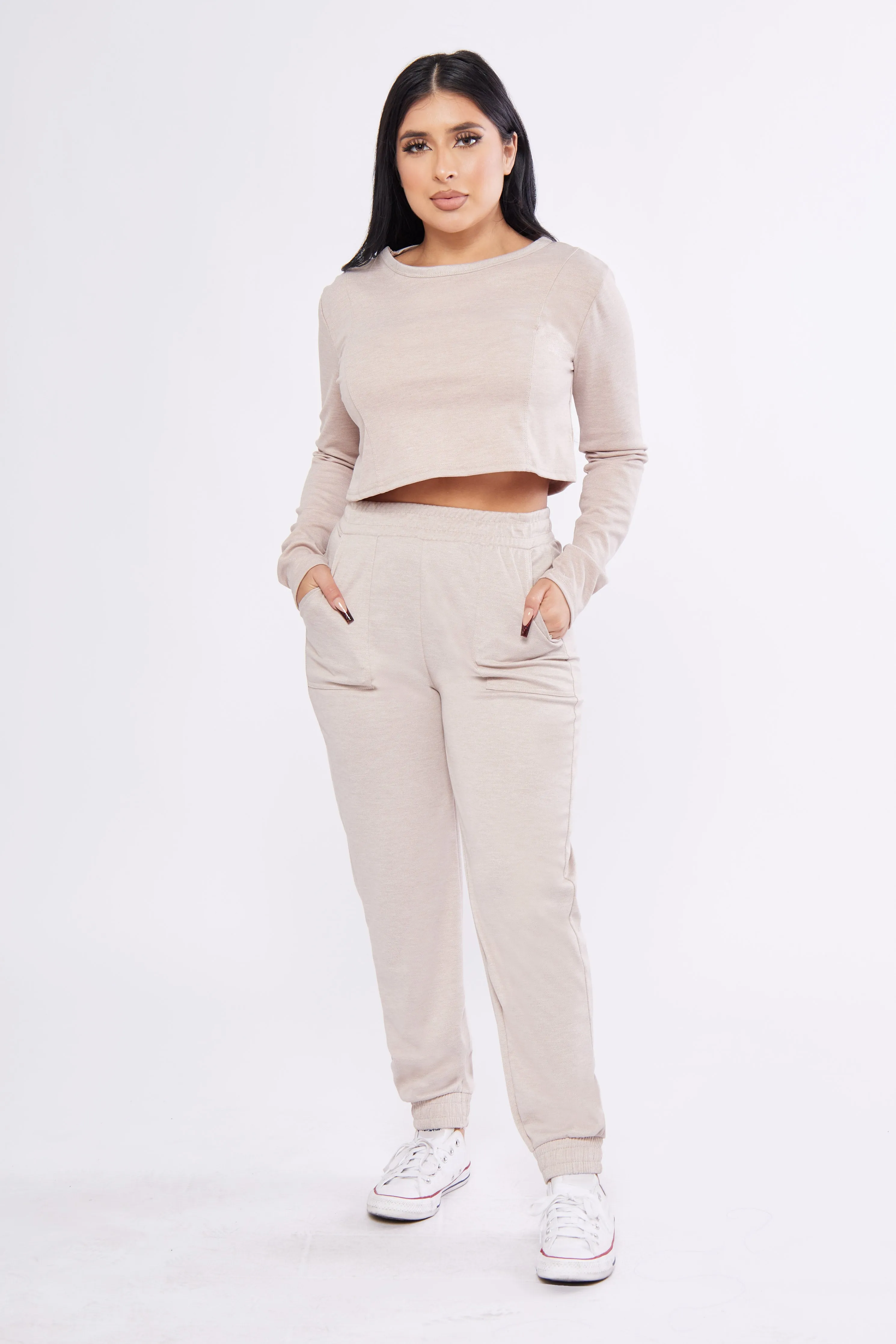 Pique Knit Porkchop Pocket Jogger Set