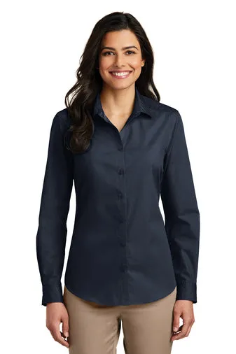 Port Authority® LW100 Ladies Long Sleeve Carefree Poplin Shirt