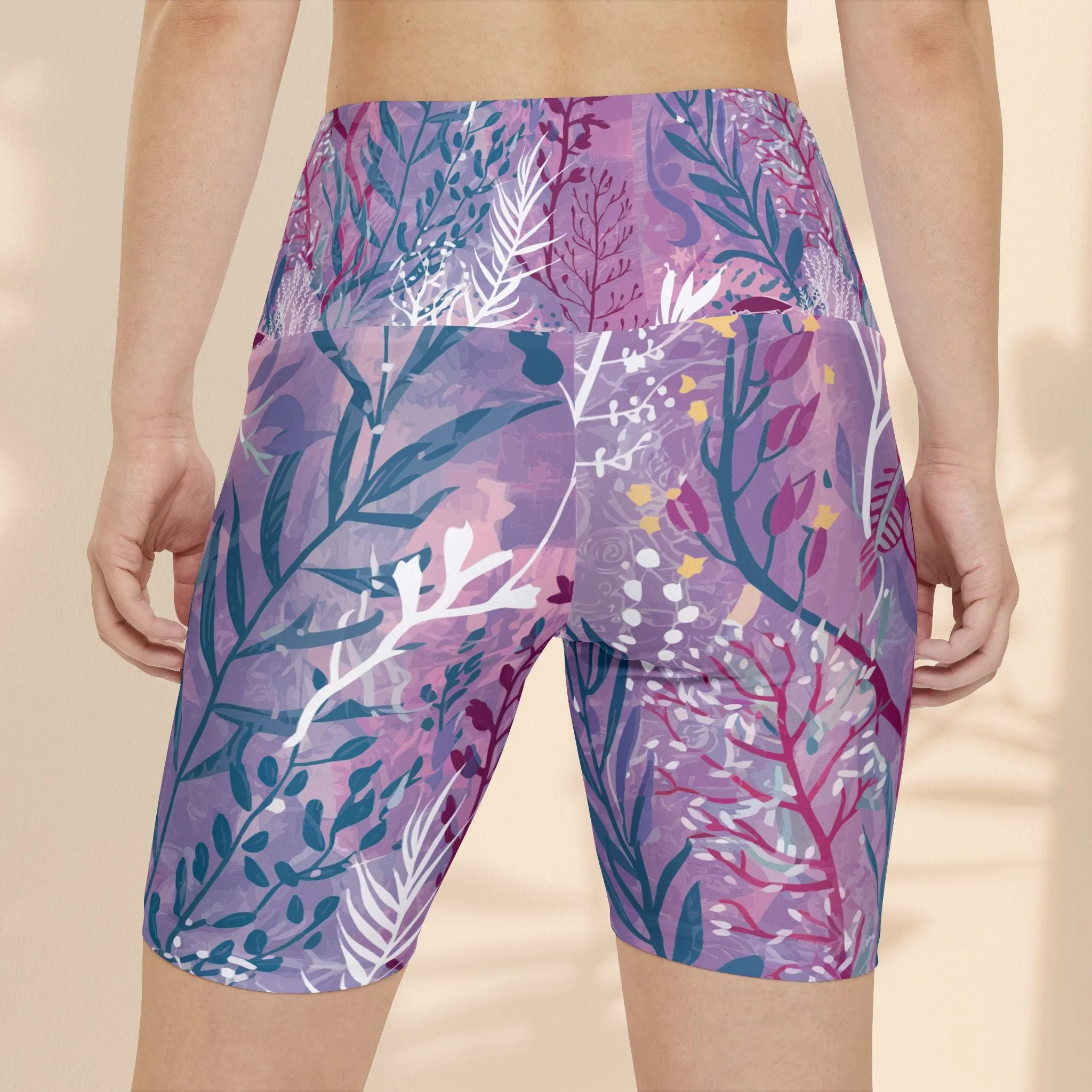 Purple Seaweed Workout Shorts - Stylish Activewear for Fitness & Leisure