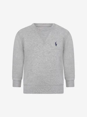 Ralph Lauren Baby Boys Logo Sweatshirt in Grey
