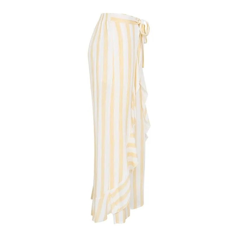 REBEL’S RUFFLE STRIPED PANTS