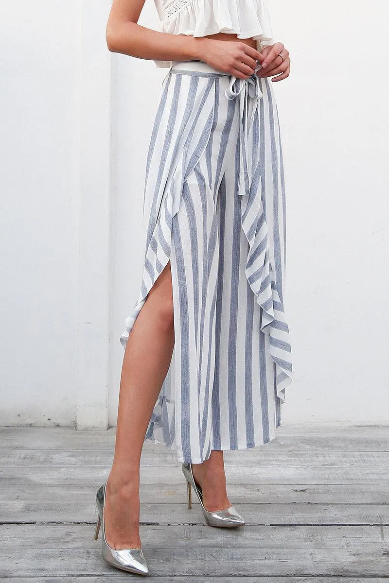 REBEL’S RUFFLE STRIPED PANTS