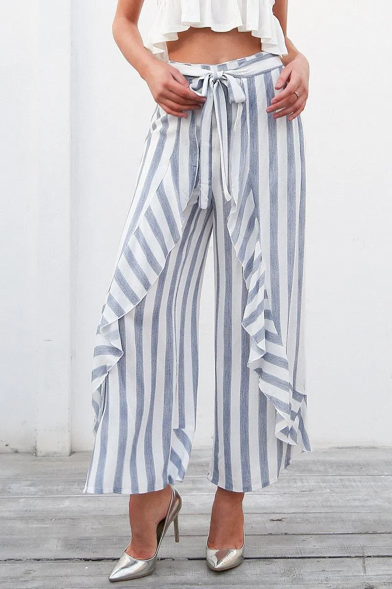 REBEL’S RUFFLE STRIPED PANTS