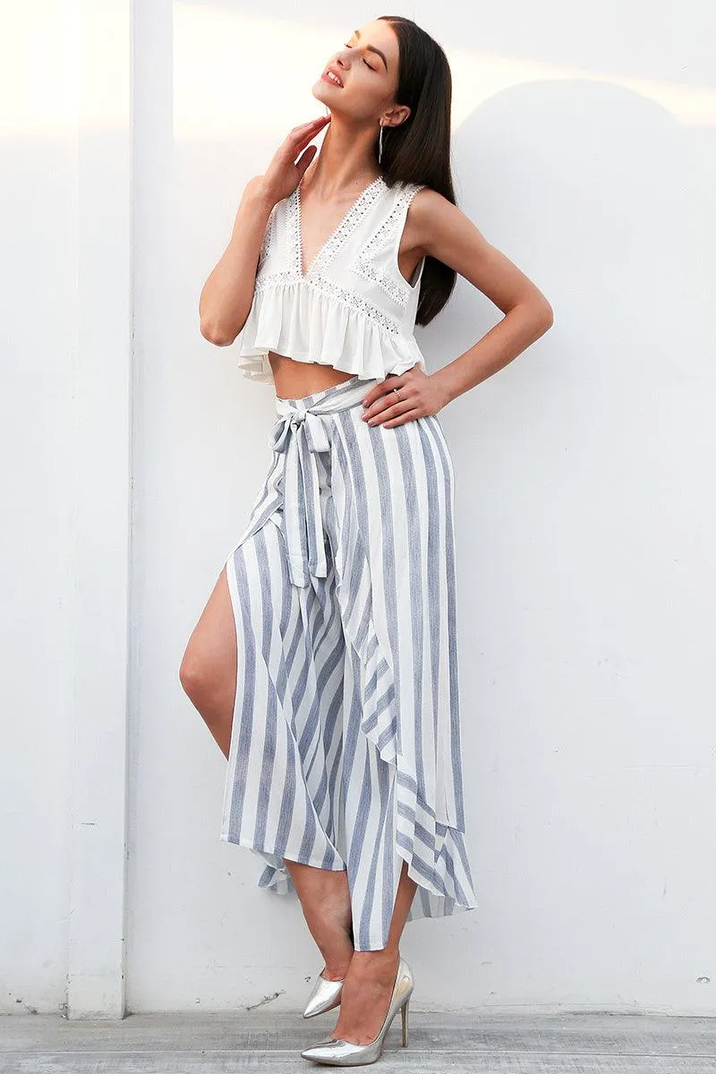 REBEL’S RUFFLE STRIPED PANTS