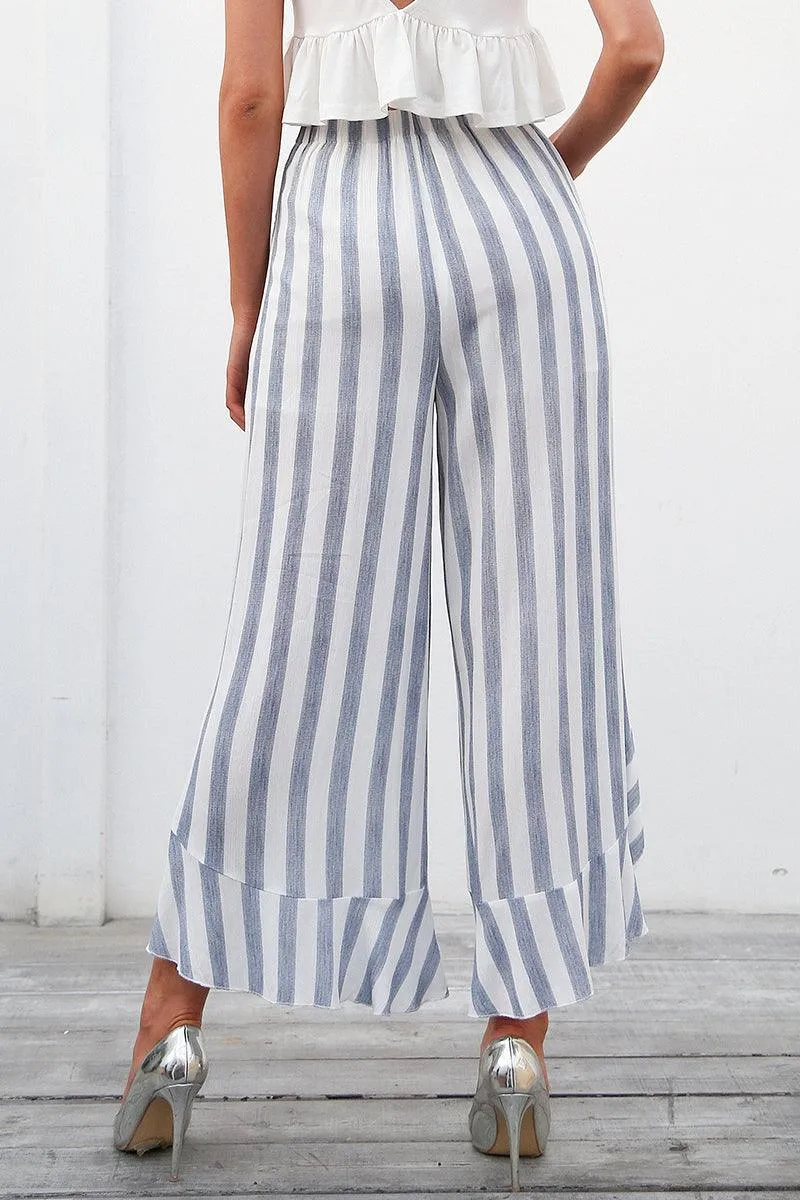 REBEL’S RUFFLE STRIPED PANTS