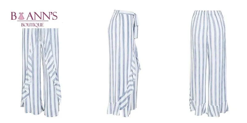 REBEL’S RUFFLE STRIPED PANTS