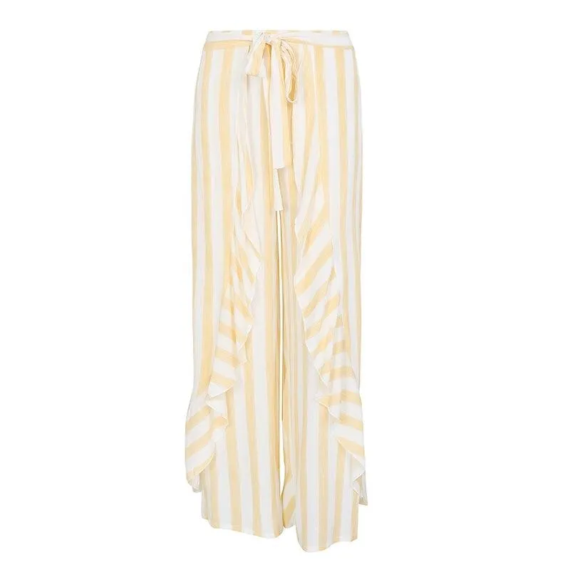 REBEL’S RUFFLE STRIPED PANTS
