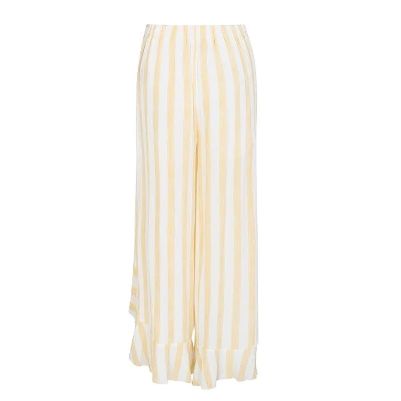REBEL’S RUFFLE STRIPED PANTS