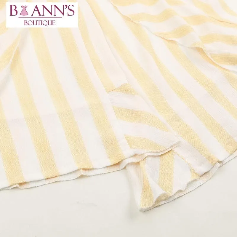 REBEL’S RUFFLE STRIPED PANTS