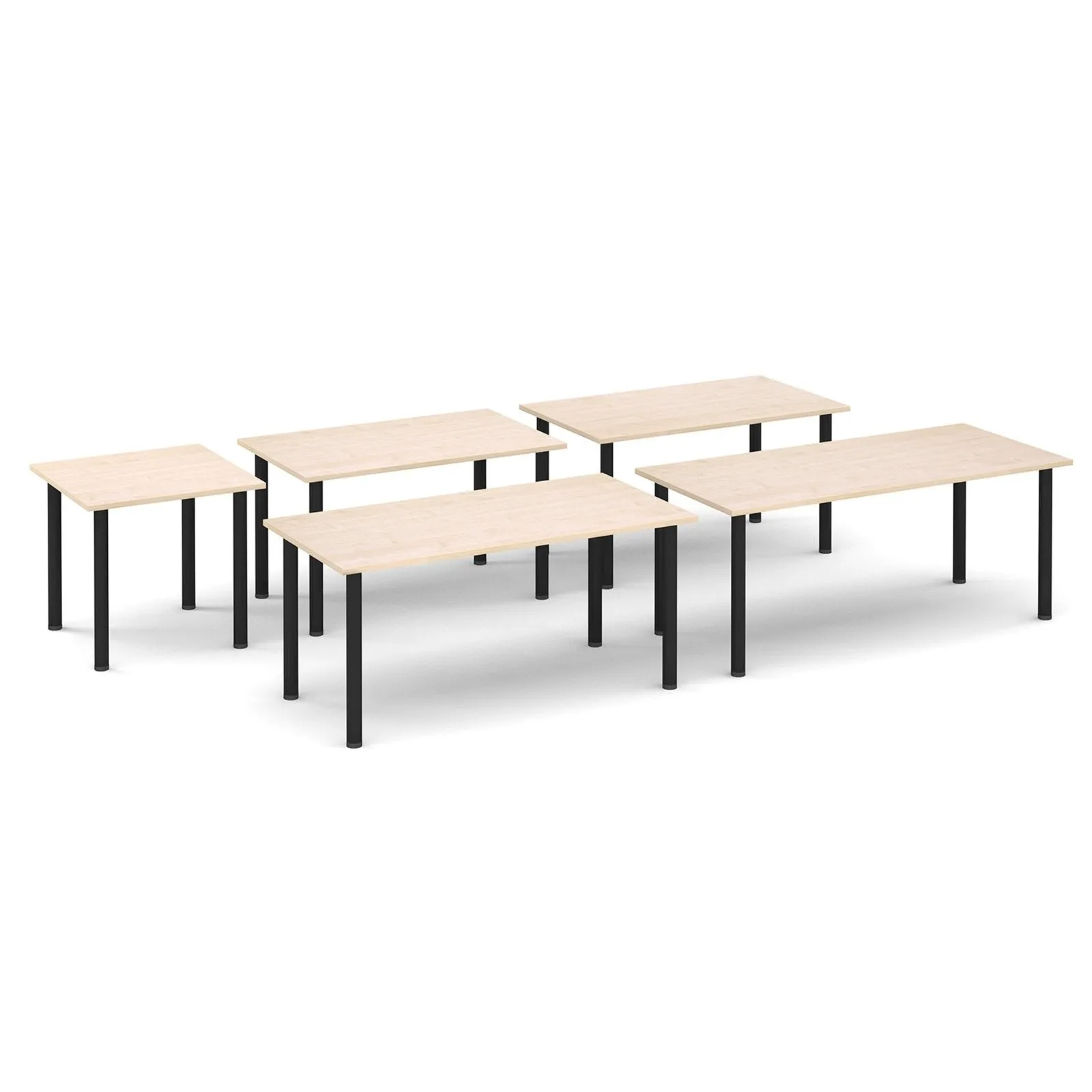 Rectangular radial leg meeting table