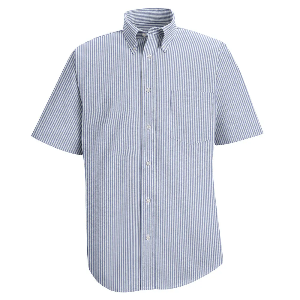 Red Kap Men's Executive Oxford Dress Shirt SR60 - Blue / White Stripe