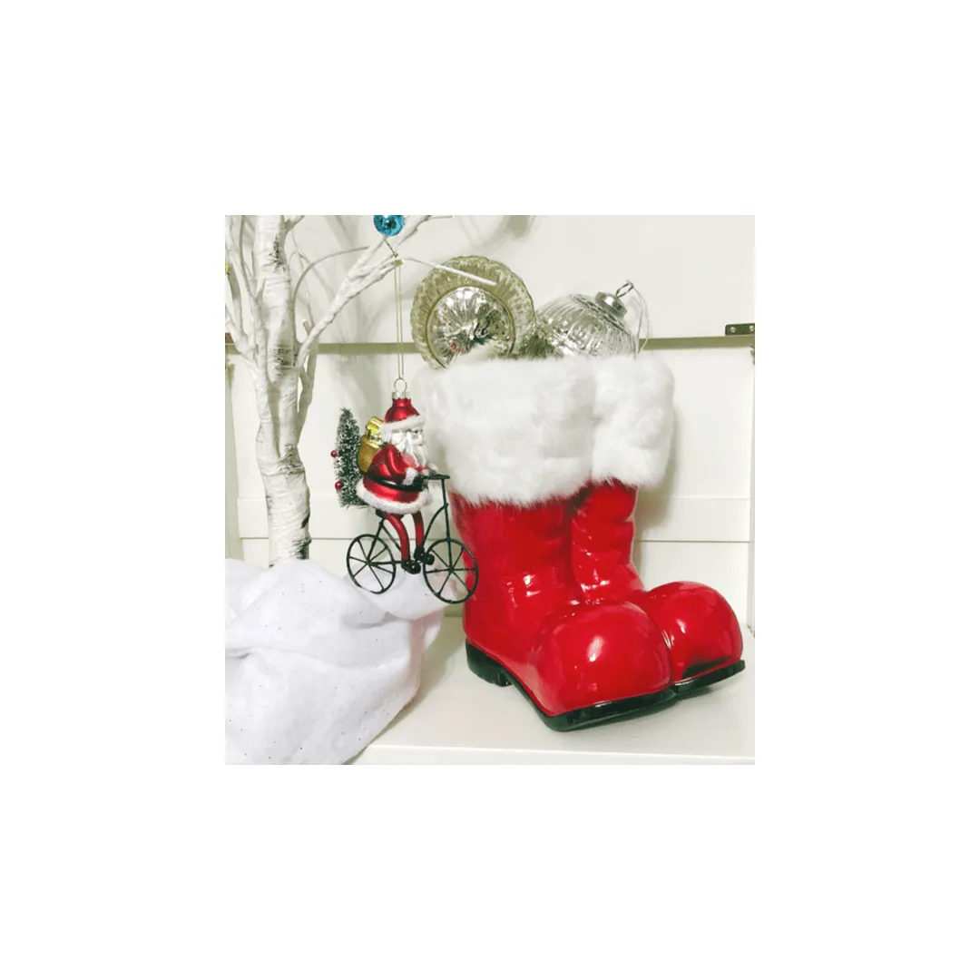 Santa Boots with Fur Tops