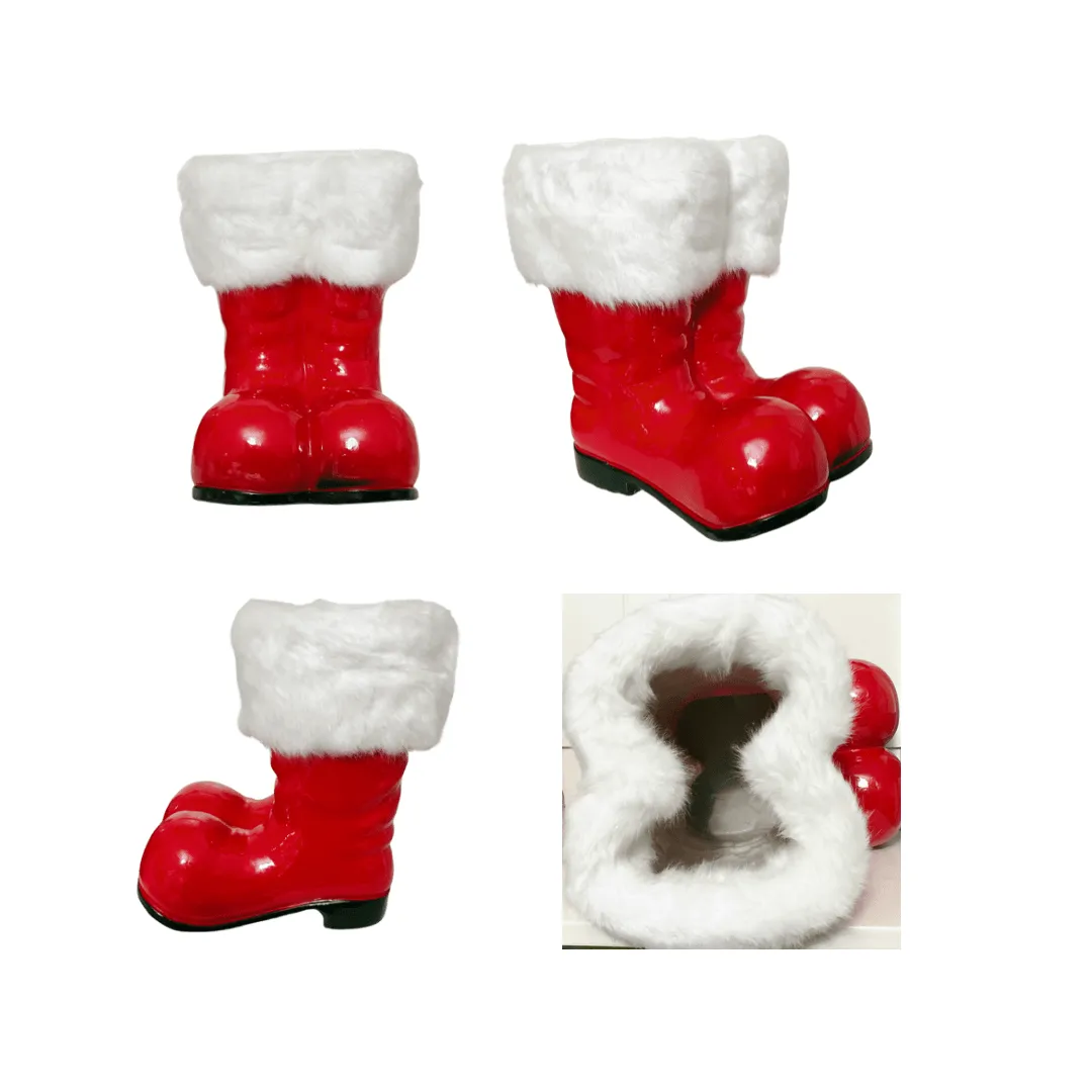 Santa Boots with Fur Tops