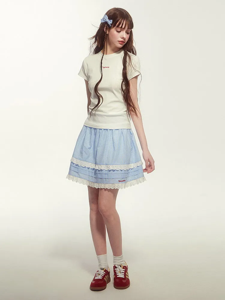 Simple Crew-Necl Half-Sleeve T-Shirt