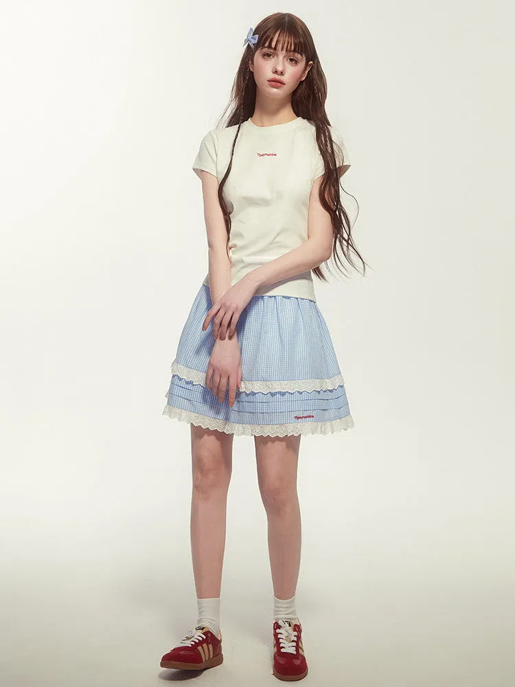 Simple Crew-Necl Half-Sleeve T-Shirt
