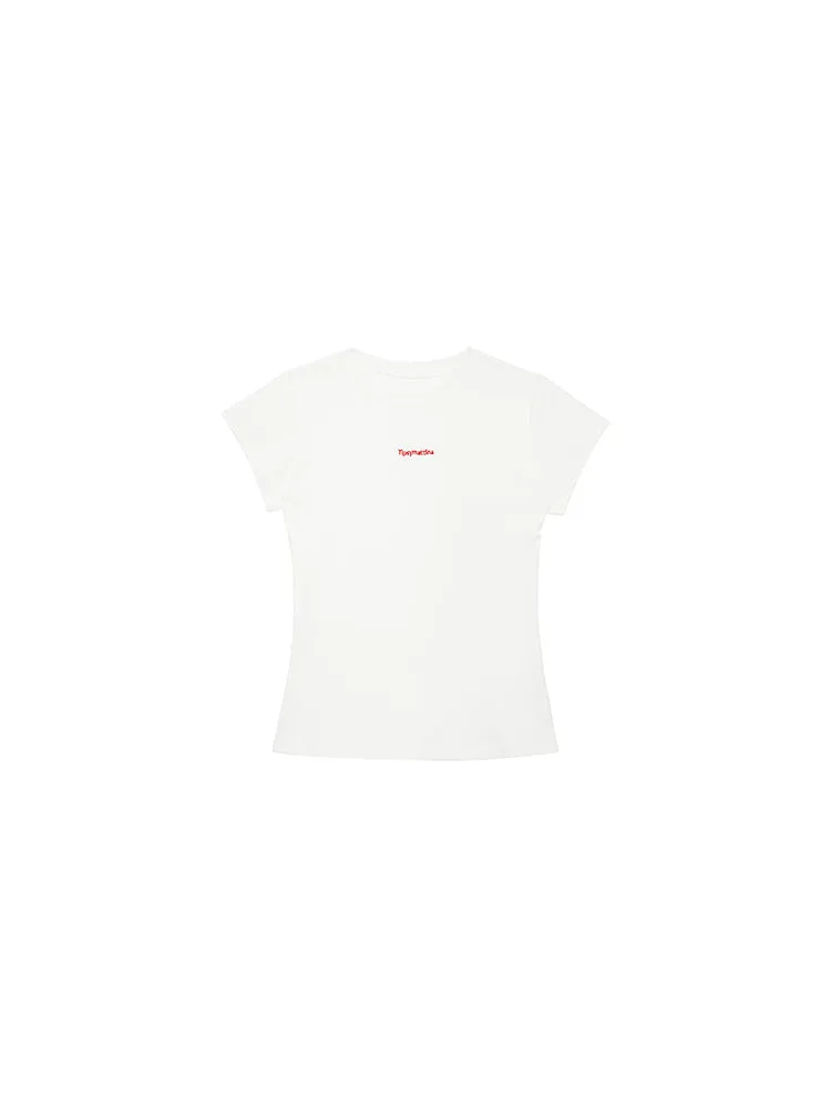 Simple Crew-Necl Half-Sleeve T-Shirt