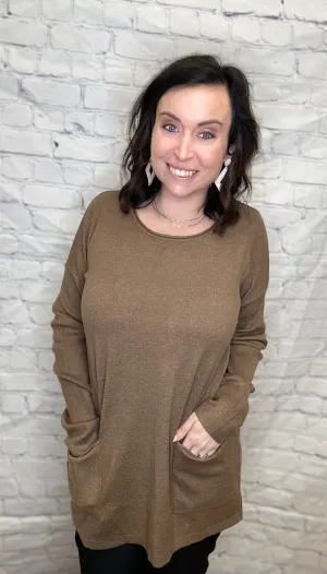 Simple Front Pocket Sweater