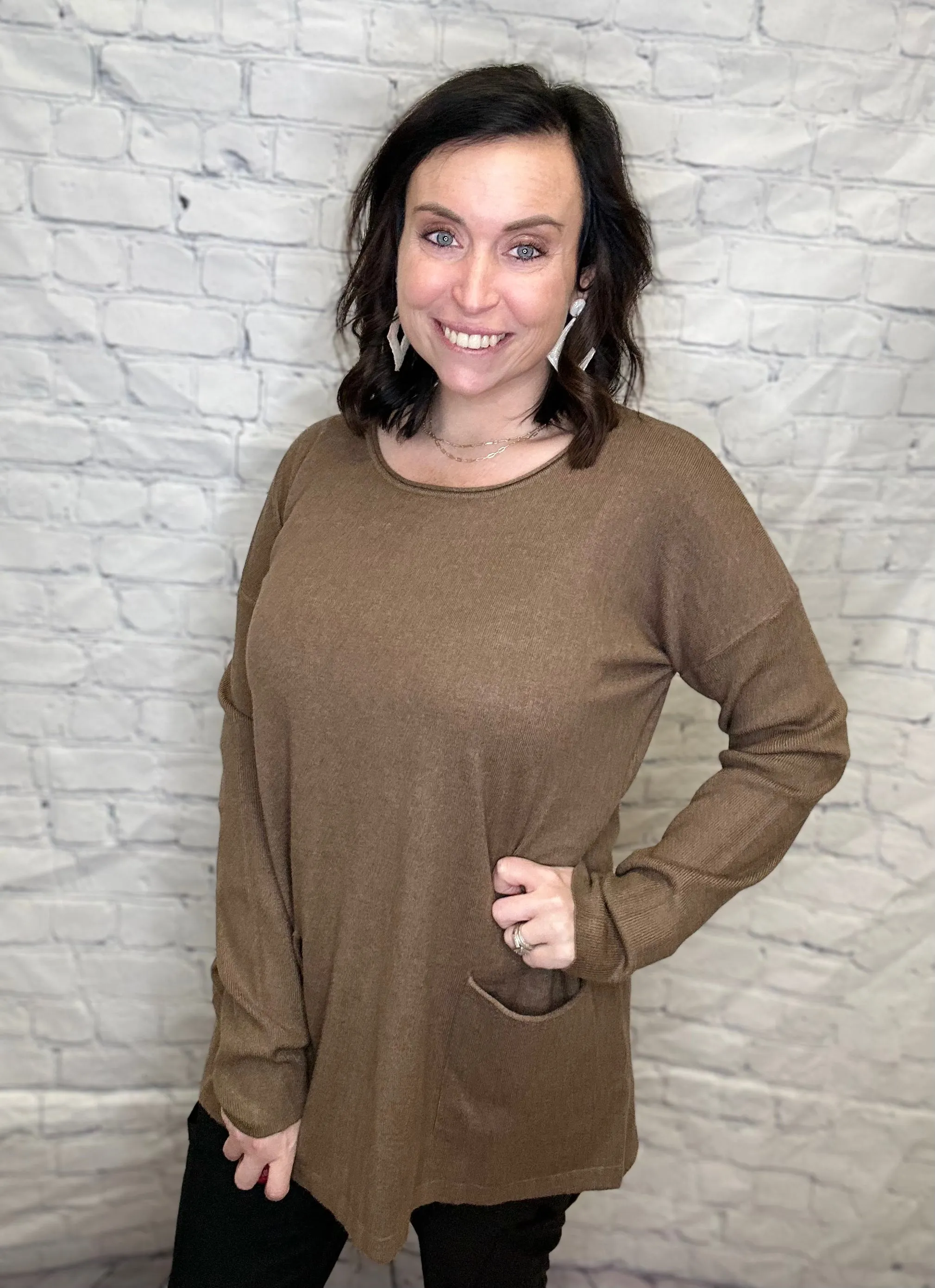 Simple Front Pocket Sweater