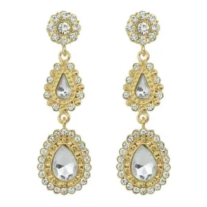 Sophia White Crystal Drop Earrings