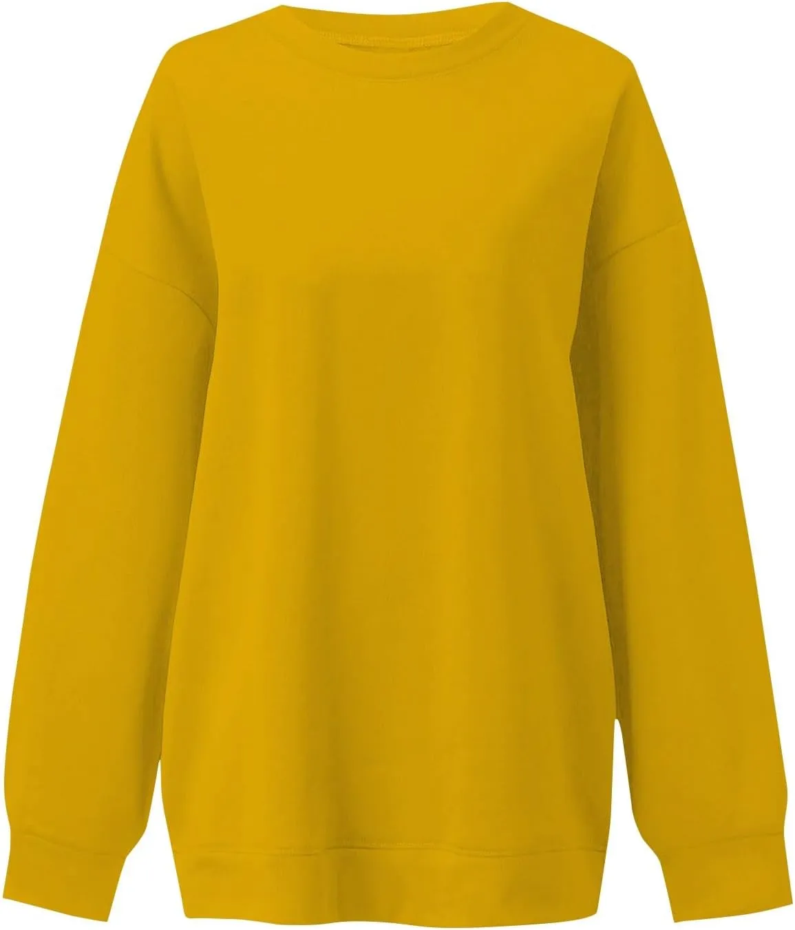 Sweatshirts For Women Oversized Crewneck Long Sleeve Hoodie Pullover Trendy Solid Fall Winter Clothes 2024