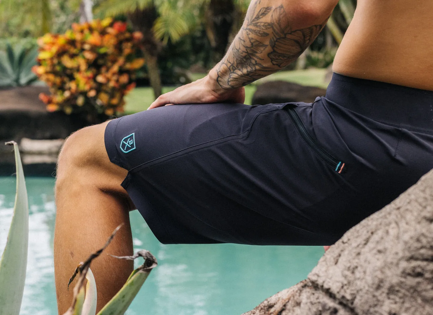 The Spartan Board Shorts -  11" Inseam - Pele Red