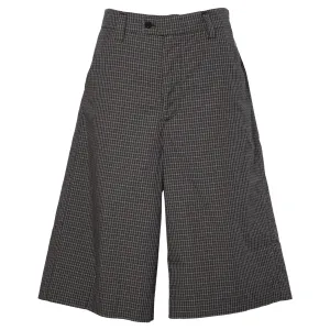 UNISEX TAILORED MINI PLAID SKATE SHORTS / BLACK