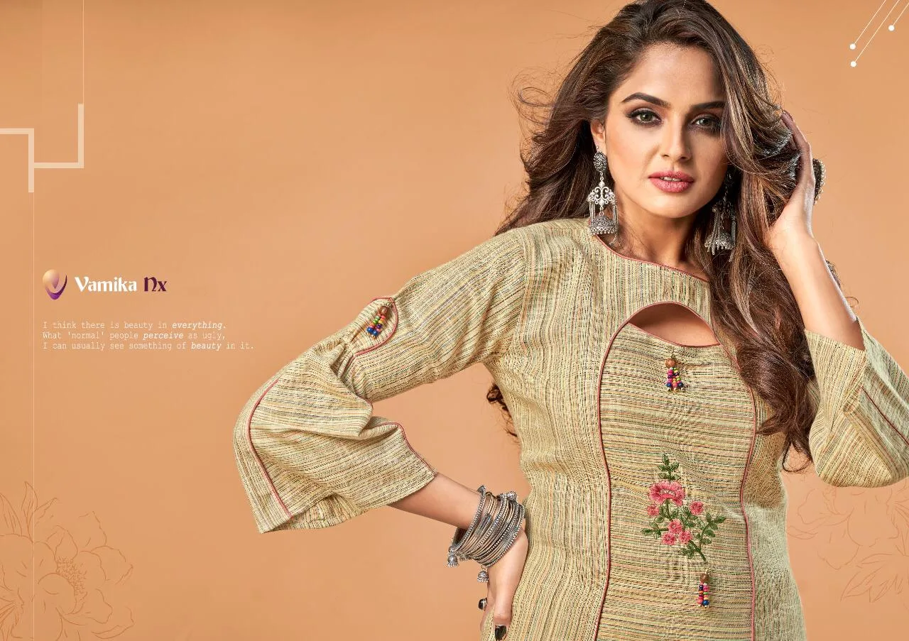 Vamika Nx Presents Rosy Pure Cotton Casual Wear Kurtis Collection