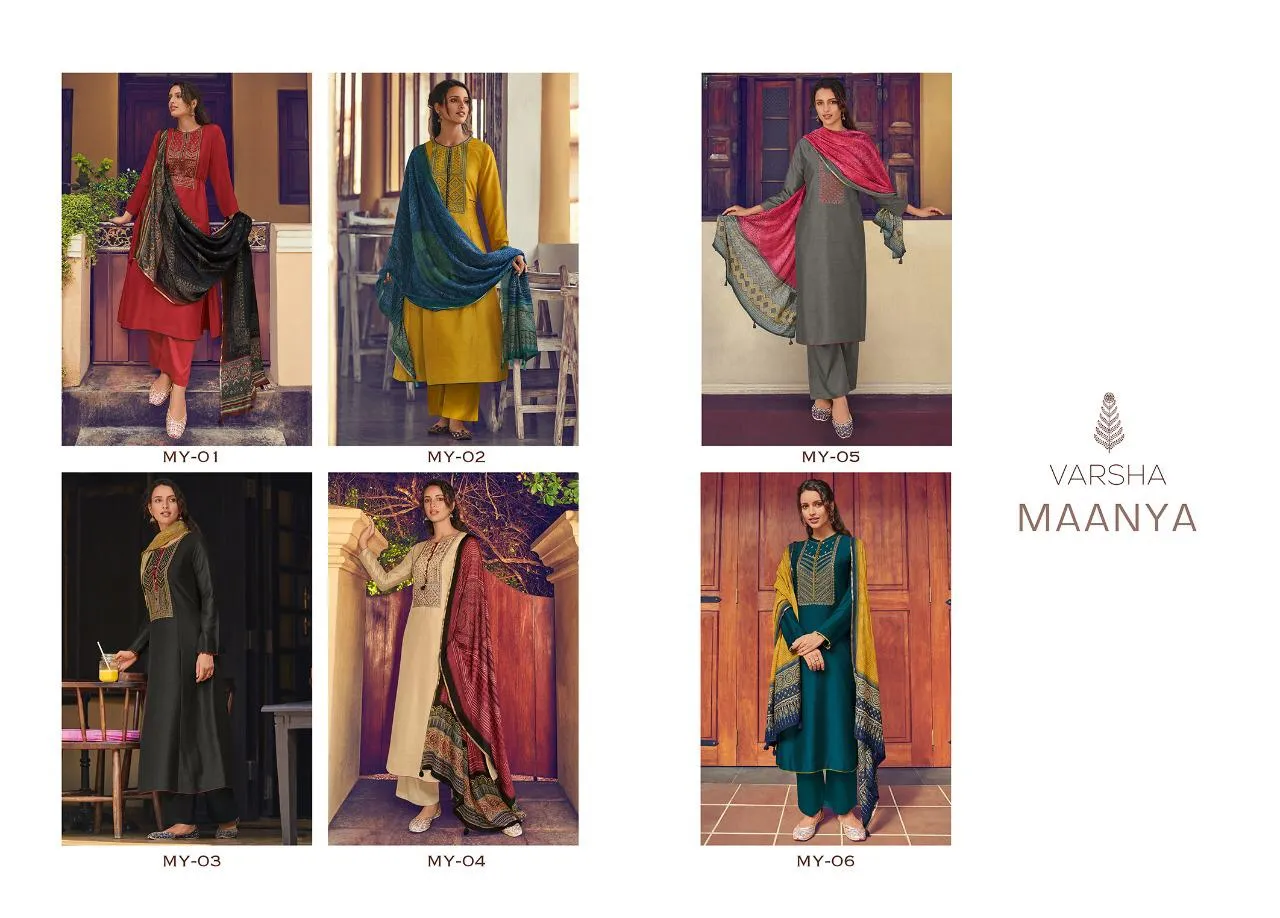 Varsha Fashion Presents Maanya Pure Pashmina Casual Wear Salwar Kameez