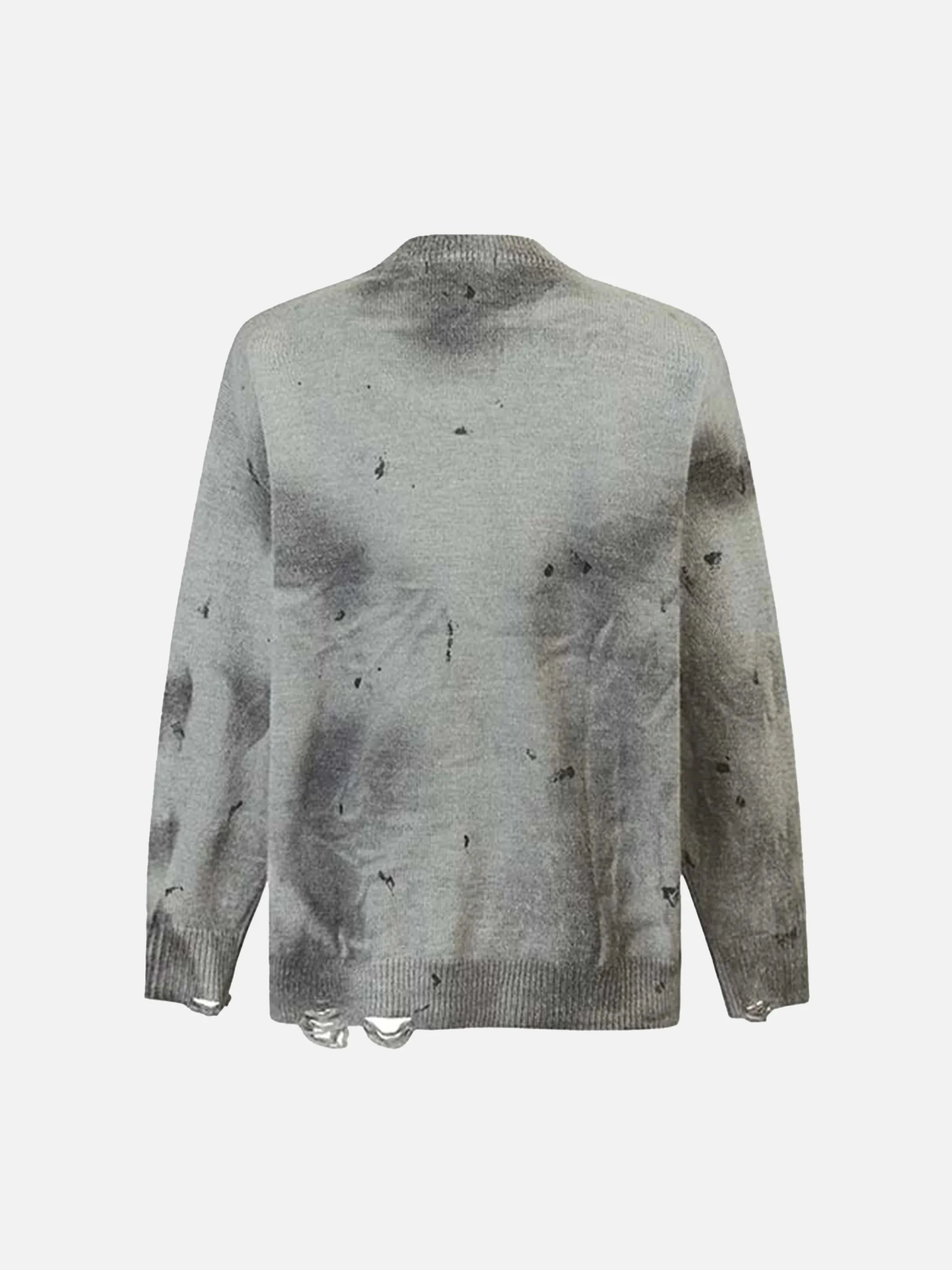 Vintage Ripped Tie-dye Sweater